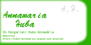 annamaria huba business card